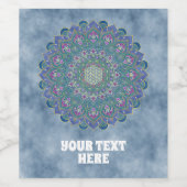 Lager leven - Mandala India Style 1 Wijn Etiket (Enkel label)