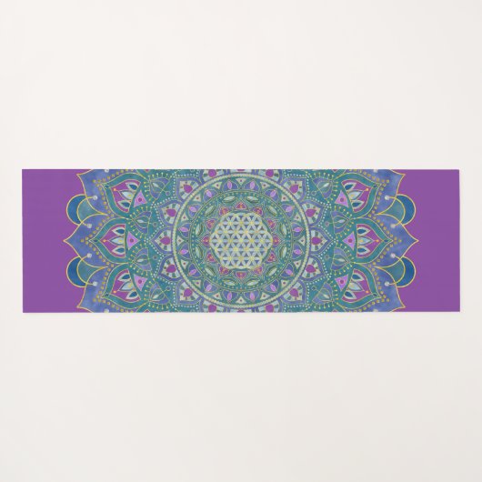 Lager leven - Mandala India Style 1 Yogamat (Achterkant (horizontaal))