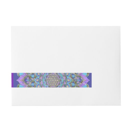 Lager leven - Mandala India Style 2 Adreslabel Wikkel (Voorkant)