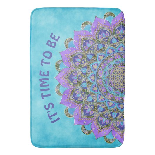 Lager leven - Mandala India Style 2 Badmat (Voorkant Verticaal)