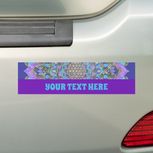 Lager leven - Mandala India Style 2 Bumpersticker (Op auto)