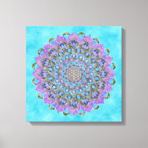 Lager leven - Mandala India Style 2 Canvas Afdruk