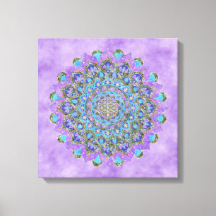 Lager leven - Mandala India Style 2 Canvas Afdruk