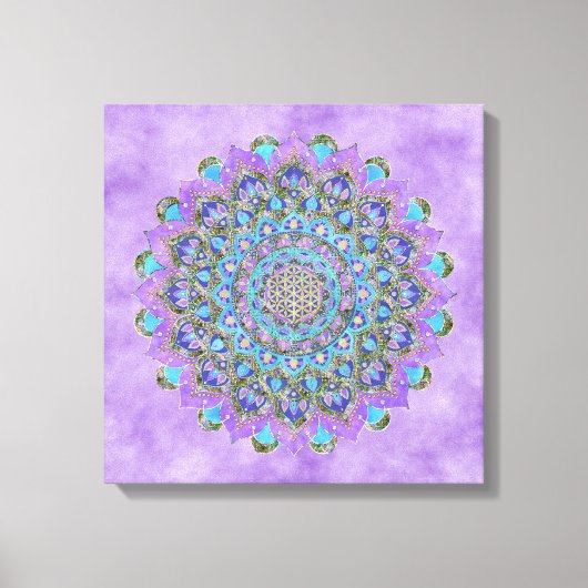 Lager leven - Mandala India Style 2 Canvas Afdruk (Voorkant)