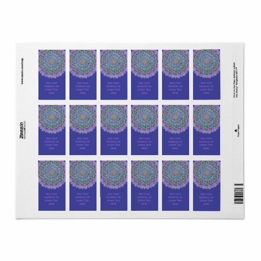 Lager leven - Mandala India Style 2 Etiket (Full Sheet)