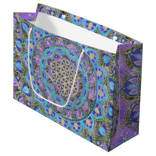 Lager leven - Mandala India Style 2 Groot Cadeauzakje (Voorkant Gekanteld)