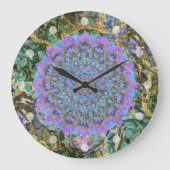 Lager leven - Mandala India Style 2 Grote Klok (Voorkant)