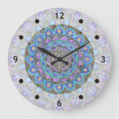 Lager leven - Mandala India Style 2 Grote Klok (Voorkant)