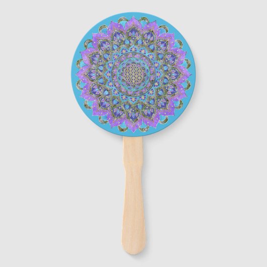 Lager leven - Mandala India Style 2 Handwaaier (Achterkant)