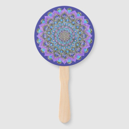 Lager leven - Mandala India Style 2 Handwaaier (Voorkant)