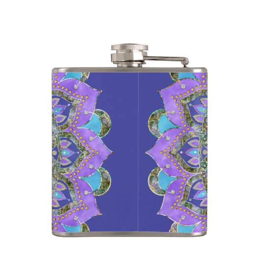 Lager leven - Mandala India Style 2 Heupfles (Achterkant)