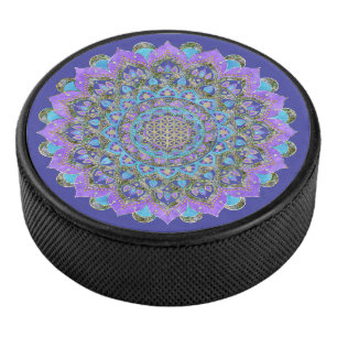Lager leven - Mandala India Style 2 Hockey Puck