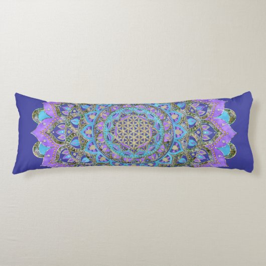 Lager leven - Mandala India Style 2 Lichaamskussen (Voorkant)