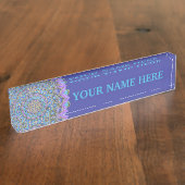 Lager leven - Mandala India Style 2 Naambordje (Zijkant)