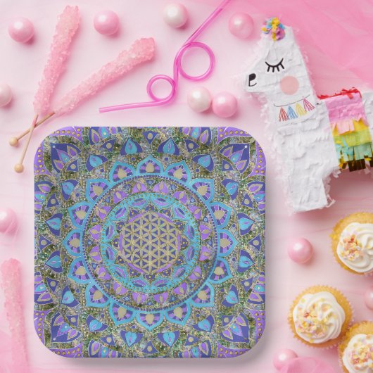 Lager leven - Mandala India Style 2 Papieren Bordje (Feest)