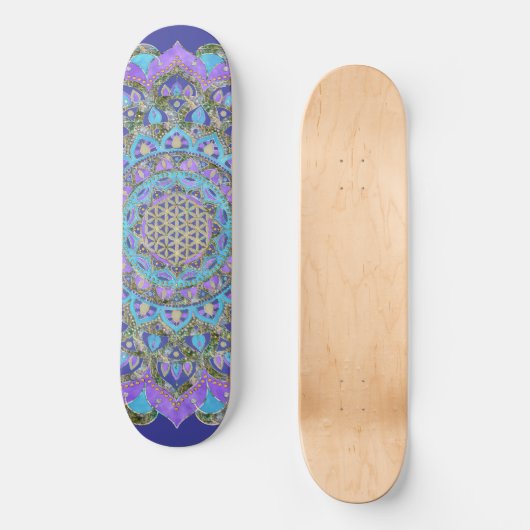 Lager leven - Mandala India Style 2 Persoonlijk Skateboard (Voorkant)