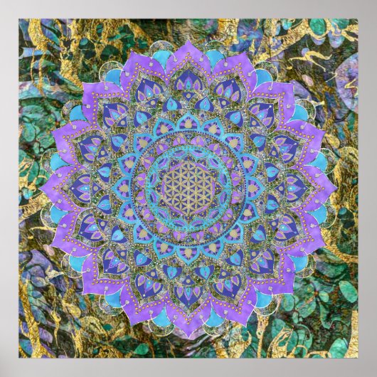 Lager leven - Mandala India Style 2 Poster (Voorkant)