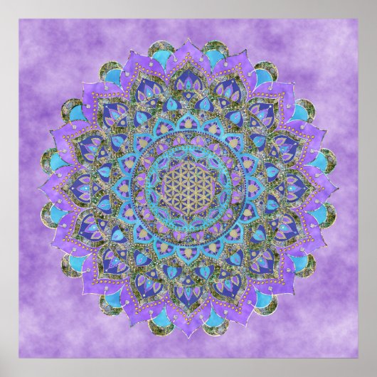 Lager leven - Mandala India Style 2 Poster (Voorkant)