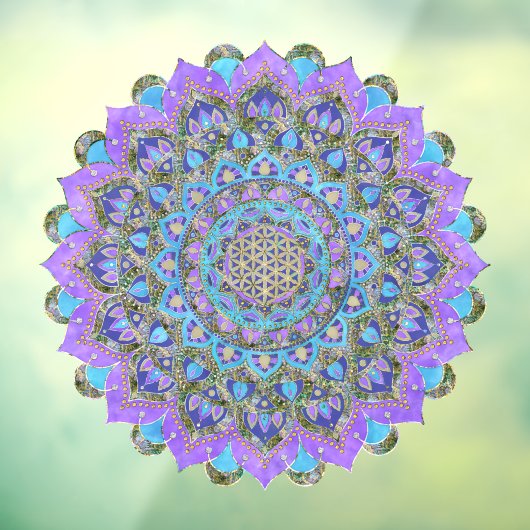 Lager leven - Mandala India Style 2 Raamsticker (Vel 3)