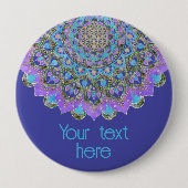 Lager leven - Mandala India Style 2 Ronde Button 4,0 Cm (Voorkant)