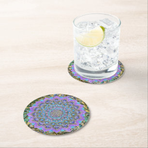 Lager leven - Mandala India Style 2 Ronde Kartonnen Onderzetter