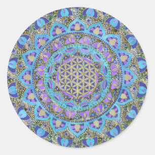 Lager leven - Mandala India Style 2 Ronde Sticker
