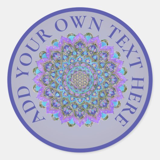 Lager leven - Mandala India Style 2 Ronde Sticker (Voorkant)