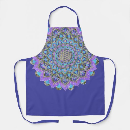 Lager leven - Mandala India Style 2 Schort (Voorkant)