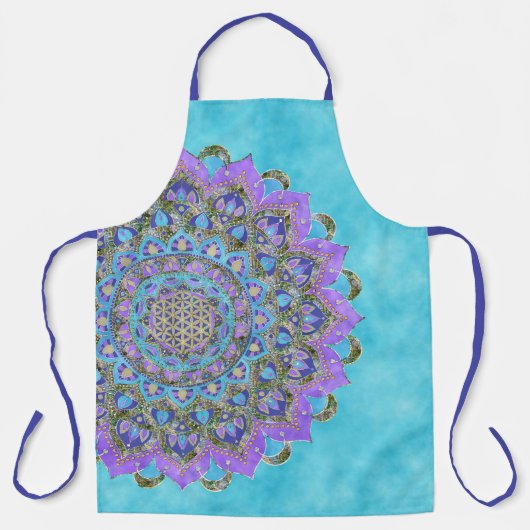 Lager leven - Mandala India Style 2 Schort (Voorkant)