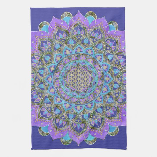 Lager leven - Mandala India Style 2 Theedoek (Verticaal)
