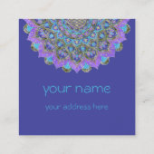 Lager leven - Mandala India Style 2 Vierkante Visitekaartje (Achterkant)
