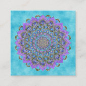 Lager leven - Mandala India Style 2 Vierkante Visitekaartje (Voorkant)