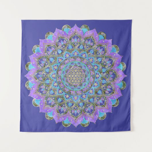 Lager leven - Mandala India Style 2 Wandkleed (Voorkant (horizontaal))