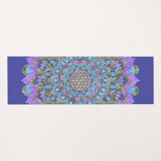 Lager leven - Mandala India Style 2 Yogamat (Achterkant (horizontaal))