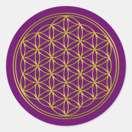 Lager leven / onbeschaamd lebens - briljant goud ronde sticker