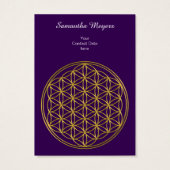 Lager leven / onbeschaamd lebens - briljant goud visitekaartjes (Achterkant)