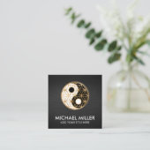 Lager leven - symbool Yin Yang Vierkante Visitekaartje (Staand voorkant)