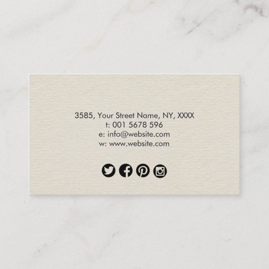 Lager leven - Visitekaartje symbool Yin Yang (Achterkant)