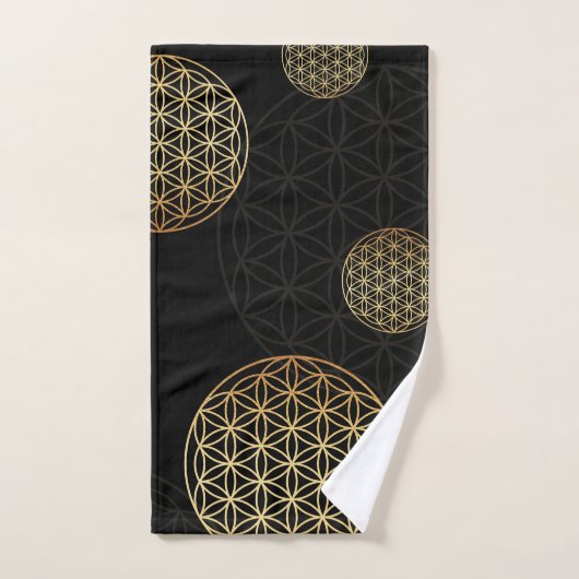 Lager levensgoud en zwart bad handdoek (Handdoek)