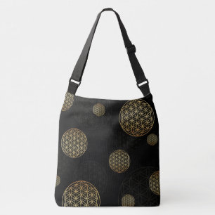 Lager levensgoud en zwart crossbody tas