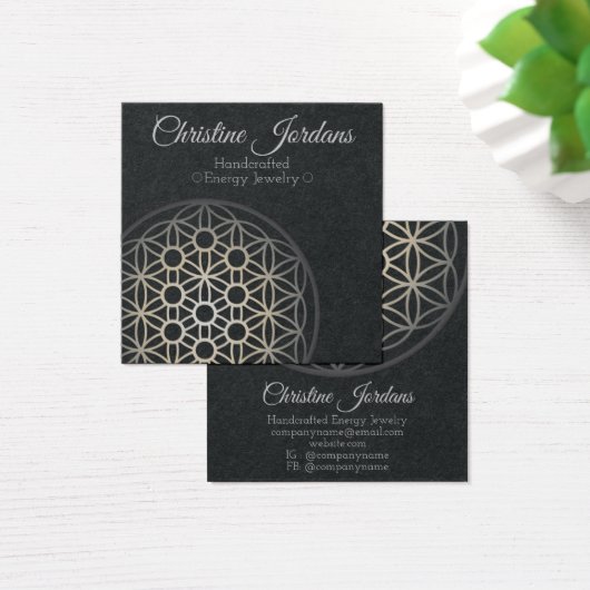 Lager levensonderhoud, schermkaart vierkante visitekaartjes (Bureau)