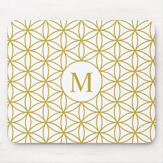 Lager Lg Ptn (gepersonaliseerd) goud op wit Muismat (Voorkant)