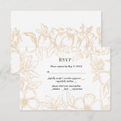 Lager lijst elegant bruiloft RSVP-kaart RSVP Kaartje (Voorkant / Achterkant)