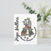 Lager lint 4 Hope is van belang voor hersentumor Briefkaart (Staand voorkant)