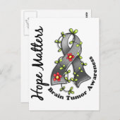 Lager lint 4 Hope is van belang voor hersentumor Briefkaart (Voorkant / Achterkant)