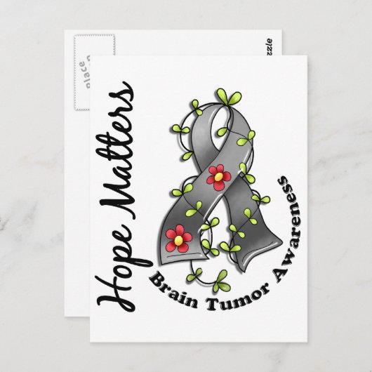 Lager lint 4 Hope is van belang voor hersentumor Briefkaart (Voorkant / Achterkant)