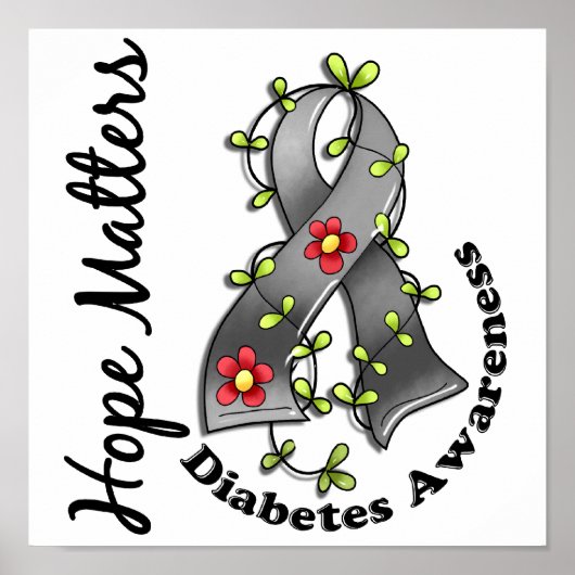 Lager lint 4 Hope telt diabetes Poster (Voorkant)