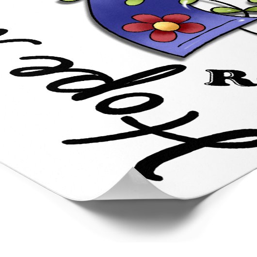 Lager lint 4 Hope telt rectale kanker Poster (Hoek)