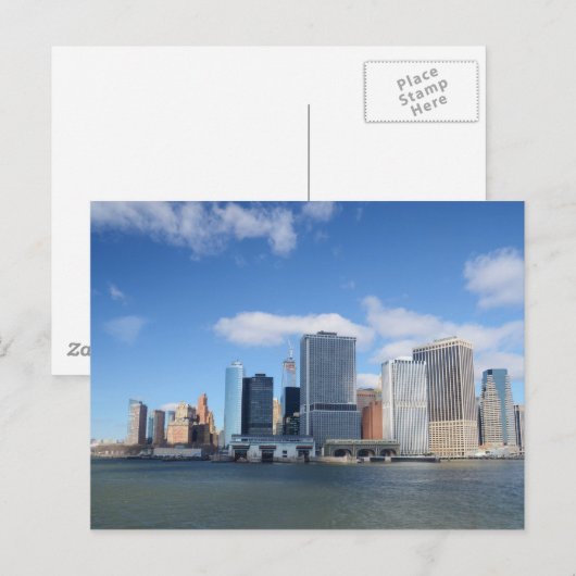 Lager Manhattan Skyline Briefkaart (Voorkant / Achterkant)