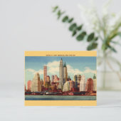 Lager Manhattan Skyline Post Card Briefkaart (Staand voorkant)